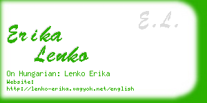 erika lenko business card